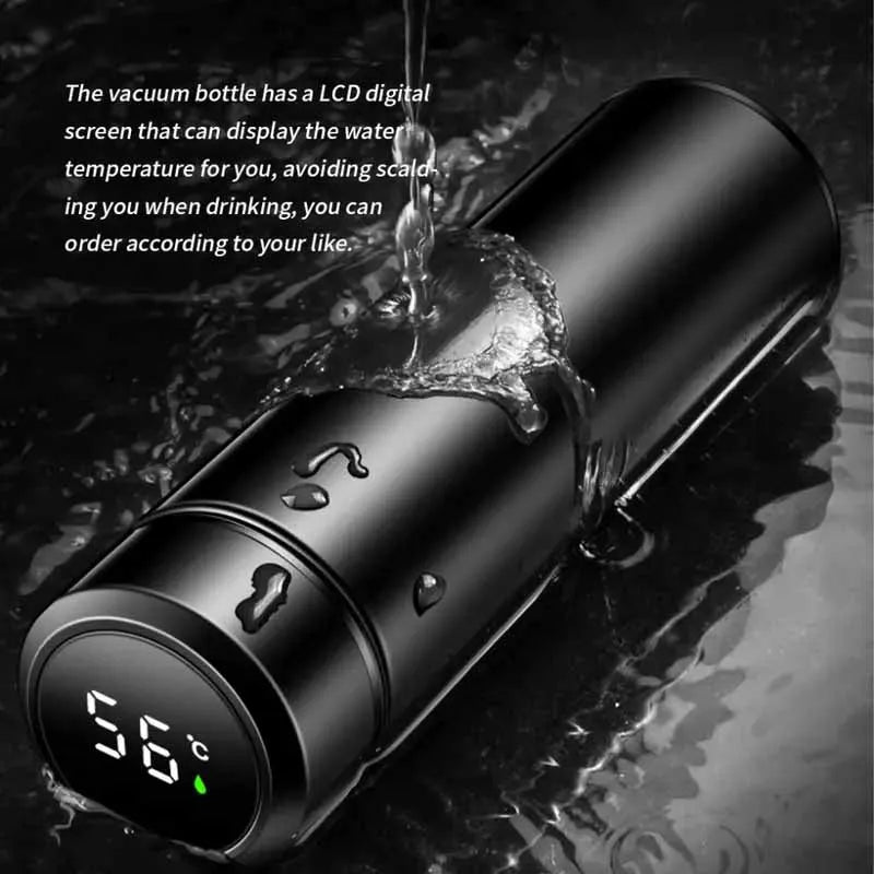 Stainless Steel Thermos Bottle with Digital Temperature Display, Intelligent Temperature Measurement Cup, LED, 500Ml