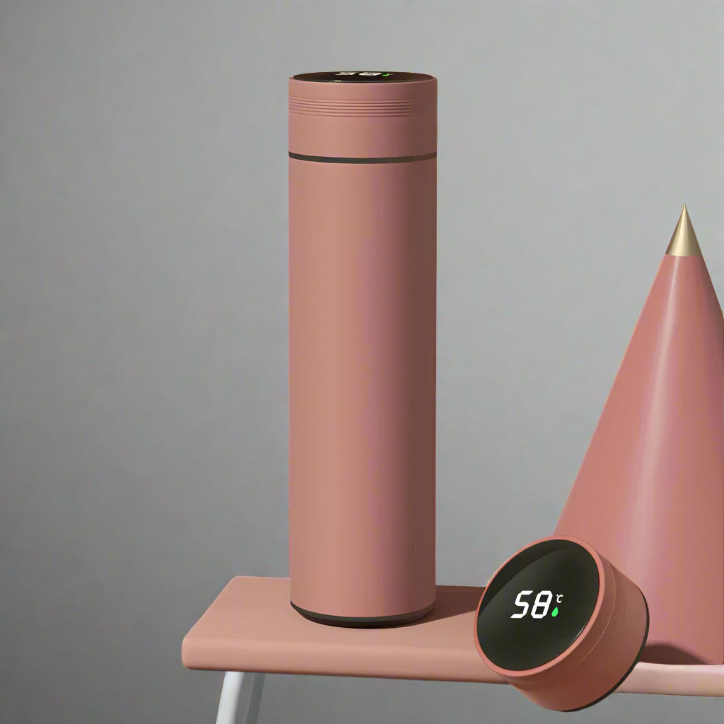 Stainless Steel Thermos Bottle with Digital Temperature Display, Intelligent Temperature Measurement Cup, LED, 500Ml